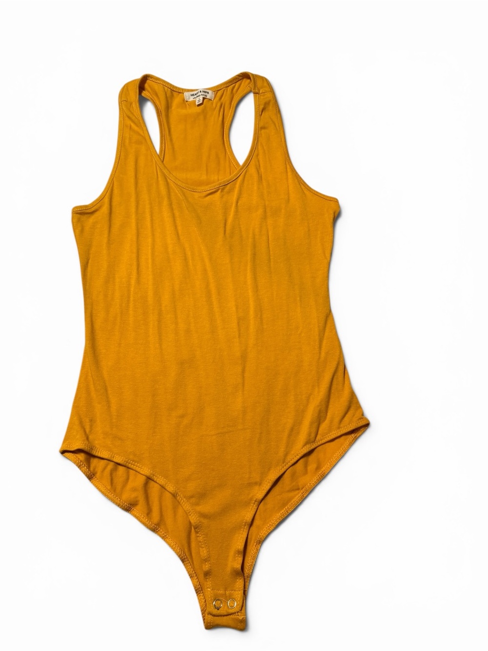 Heart & Hips Mustard Yellow Racerback Bodysuit